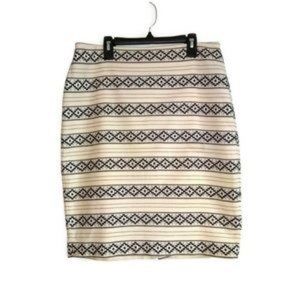 Ann Taylor Aztec Print Pencil Skirt- Size 2
